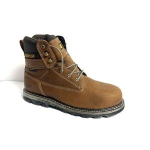 Caterpillar Mens Idaho 6” Waterproof Steel Toe Work Boot Brown Size 11.5 M